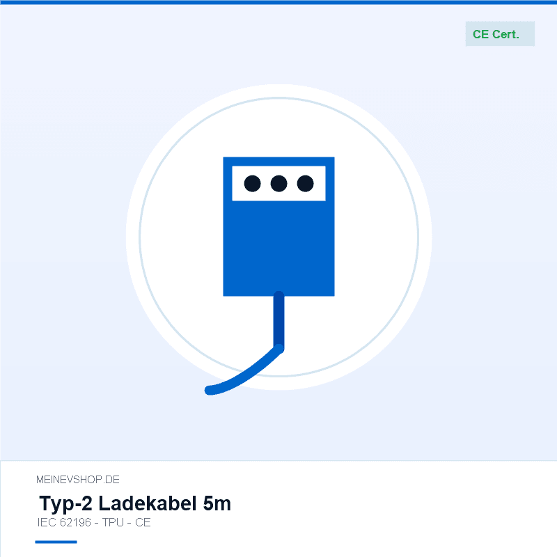 Typ-2 Ladekabel 5m