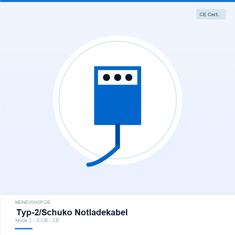 Typ-2 / Schuko Notladekabel 5m
